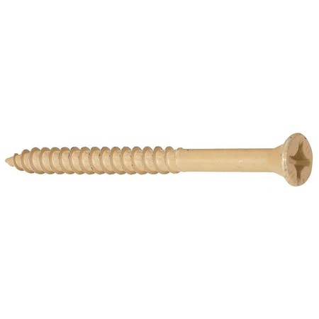 Wood Screw, #9, 3 in, Durafast Steel Flat Head Combination Phillips/Square Drive, 345 PK