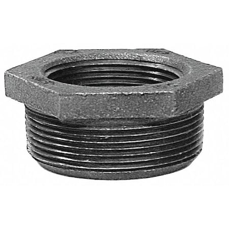 Hex Bushing Hex Bushing, 3/4" x 3/8" Pipe, FNPT x MNPT, Malleable Iron, Class 300