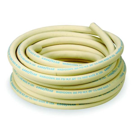 1" ID x 50 ft EPDM Bulk Washdown Hose WT