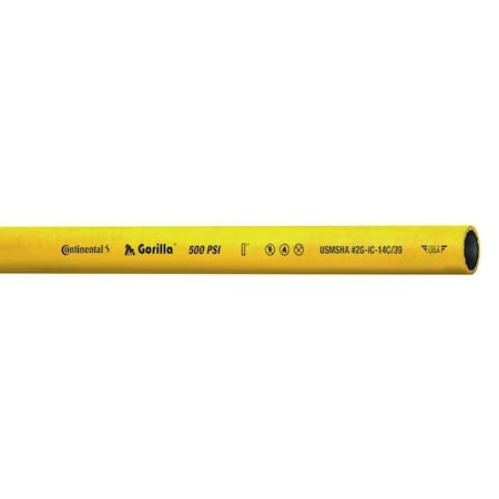 1/2" x 500 ft Rubber Bulk Multipurpose Air Hose 500 psi YL