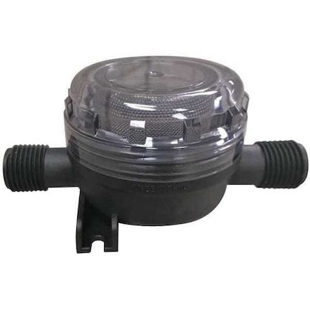 Strainer,In Line,1/2",Black