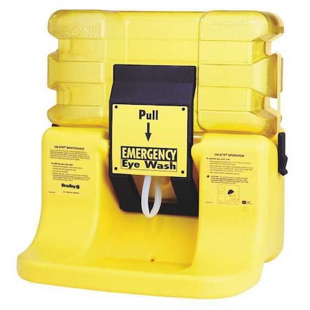 Eyewash Station, Gravity-Fed, 7 gal Tank Capacity, Counter, Wall Mount, Portable, 12 in H., 22 in W