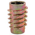 Hex Drive Threaded Insert, 5/16"-18 Int Thrd Sz, 25/32 in L, 9/16 in Dia., Zinc Alloy, Plain, 50 PK
