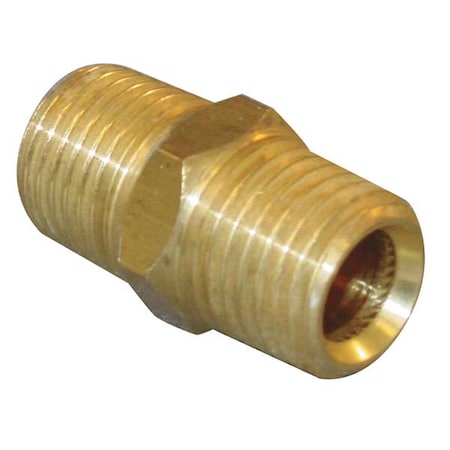 Hex Nipple Chrome Plated Brass Hex Nipple, 1/2 in Male BSPP X 1/2 in Male NPT
