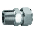3/8" x 15/32" LET-LOK x MNPT SS Male Connector