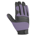 Mechanics Gloves, Pigskin Leather Palm, M, Blue Dusk/Black
