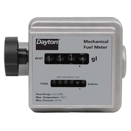 Flowmeter,Mechanical,1 In,4 to 20 gpm
