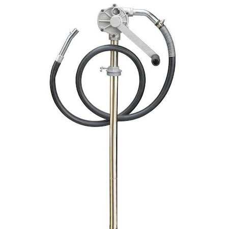 Hand Drum Pump, Rotary, Aluminum, 3/4In OD
