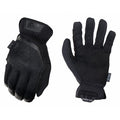 Tactical Glove, Synthetic Leather Palm, 8" Length, Safety Cuff, Full Finger, Tricot Lining, Black