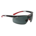 North Adaptec, Safety Glasses, Anti-Fog, Anti-Static & Anti-Scratch, Smoke Lens, Black/Red Frame