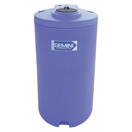 Storage Tank, Double Wall Vertical, LDPE 1.9, Blue, 160 Gal