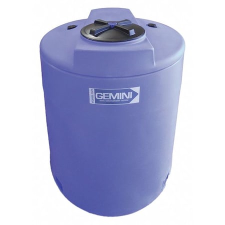 Storage Tank, Double Wall Vertical, LDPE 1.9, Blue, 320 Gal