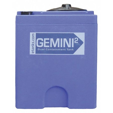 Storage Tank, Double Wall Square, LDPE 1.9, Blue, 20 Gal