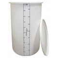 Storage Open Top Process Chemical Tank, Vertical, LDPE, Nat, 200 Gal