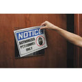 Sign Holder,8-1/2in x 11in,Plastic,Clear