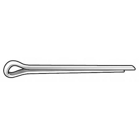 Extended Prong Cotter Pin, 5/16 in Dia, 2-3/4 in L, Stainless Steel, 10 PK