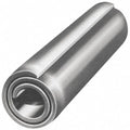 Coiled Spring Pin, 3/8 in Outside Dia, 3-1/2 in L, Steel, 5 PK
