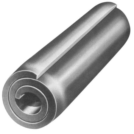 Coiled Spring Pin, 5/32 in Outside Dia, 3/4 in L, Steel, 50 PK