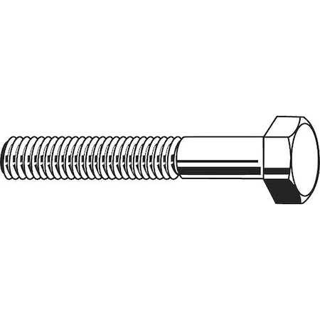 Grade A307, 1"-8 Hex Head Cap Screw, Black Oxide Steel, 4-1/2 in L, 5 PK