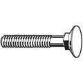 Square Neck Plow Bolt, 3/8"-16 Thrd Sz, 1 in L, Flat Head, Carbon Steel, Zinc Plated, 25 PK