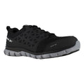 Women's Athletic Shoe, Alloy Toe, Mesh Upper, Rubber Outsole, Lace Up, Black, 7 1/2 M
