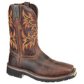 Men's Western Boot, 14 EE, Steel Toe, 11 in H, Brown, WK4690