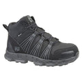 Men's Athletic High-Top Shoe, Synthetic Leather Upper, Polyurethane Outsole, Black, 9 1/2