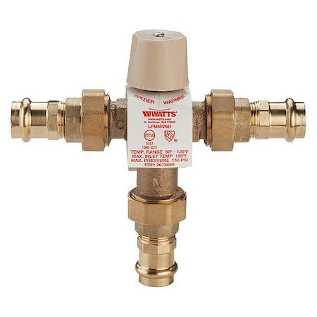 Mixing Valve,0.5 to 12 gpm,3/4" Inlet Sz
