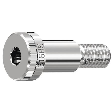Shoulder Screw, #10-24 Thr Sz, 3/8 in Thr Lg, 1/4 in Shoulder Lg, 316 Stainless Steel