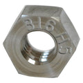 Hex Nut, 1/2"-13, 316 Stainless Steel, Not Graded, Plain, 7/16 in Ht
