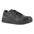 Men's Athletic Shoe, Steel Toe, Leather Upper, Rubber Outsole, Lace Up, Black, 10 1/2 4E