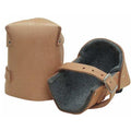 Knee Pad, Soft, Leather Pad, Leather Cap, Buckle Closure, 1 Straps, Tan, Universal