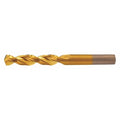 Screw Machine Drill Bit, #51 Size, 135  Degrees Point Angle, Cobalt, TiN Finish, Straight Shank