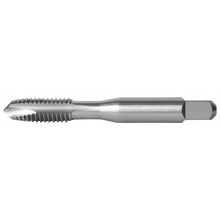Spiral Point Tap, 1/4"-28, Plug, UNF, 2 Flutes, Bright