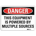 Plastic Danger Sign,4 Holes,10"x7", U1-1072-NP_10X7