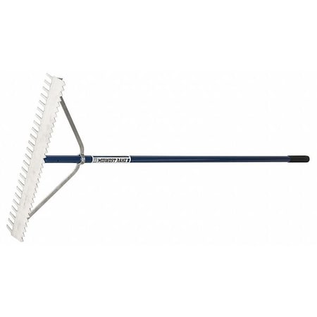 36 in Asphalt Lute, 24 Tines, 66 in L Aluminum Handle