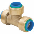 Tee, 3/4 in x 1/2 in x 3/4 in Tube Size, Brass, Brown