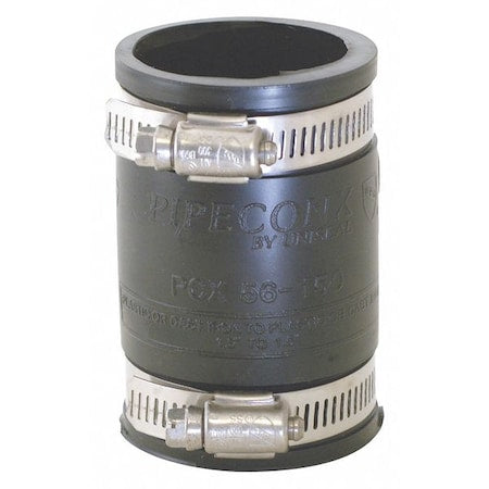 Flexible Coupling, 1-1/4" Inside dia., Inside Dia.: 2"