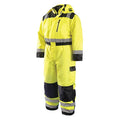 Coverall, Polyester, 32 in Inseam, 52 to 54 in Waist, 15 mm Thickness, Yellow, 3XL