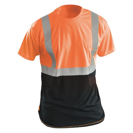Unisex Short Sleeve T-Shirt, Polyester, Pullover, Orange, 3XL