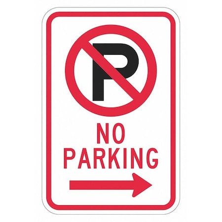 No Parking Sign,18" x 12, T1-2886-HI_12x18
