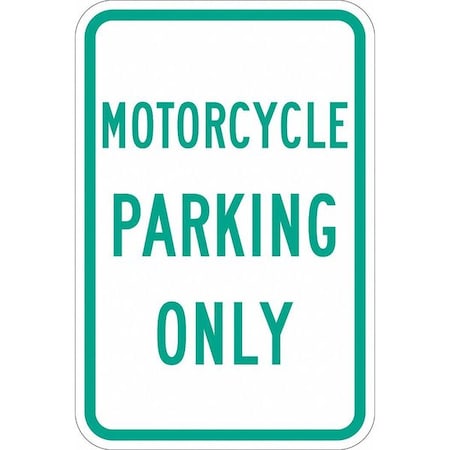 Motorcycle Parking Sign,18" x 12, T1-1037-DG_12x18