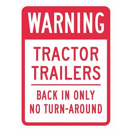 No Trucks Traffic Sign, 18 in H, 12 in W, Aluminum, Vertical Rectangle, English, T1-1447-HI_12x18