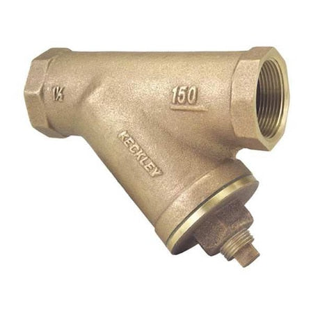Y Strainer, 1/4" Pipe, Threaded, Bronze, 200 psi at 150 Degrees F WOG, 125 psi at 400 Degrees F WSP