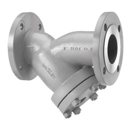 Y Strainer, 1-1/2" Pipe, Flanged, Carbon Steel