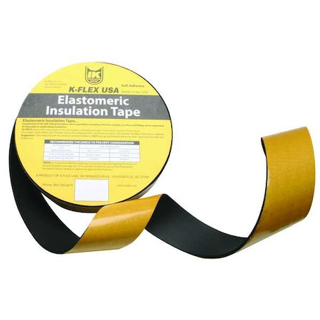 Pipe Insulation Tape, 2 in W x 30 ft L, 125 mil Thick, Buna-N Rubber/PVC, Black
