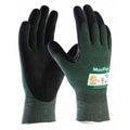 Cut-Resistant Coated Gloves, Cut Level A2 ,Dipped ,Microporous Nitrile ,Sandy ,2XL 12 PK
