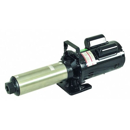 Booster Pump, 3 hp, 230V AC, 1 Phase, 1 in NPT Inlet Size, 13 Stage, 172 psi Max Pressure