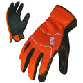 EXO Hi-Vis Mechanics Gloves, Embossed Synthetic Leather Palm, Polyester Back, 2XL, Orange