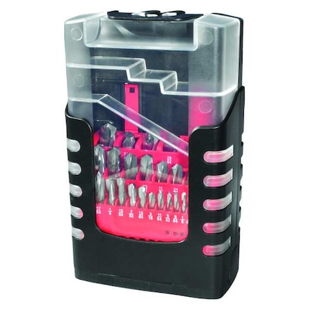 Screw Machine Drill Set,15pc,Carbide